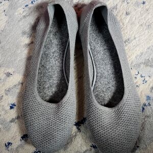 Gray ballet flats